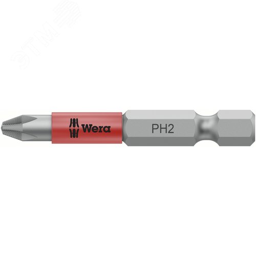 Бита 853/4 ACR SL PH вязкая твёрдость пластиковая оболочка магнит насечки Anti Cam-Out Ribs против выскальзывания хвостовик шестигранный 1/4 E 6.3 PH 2X50 мм - фото 1