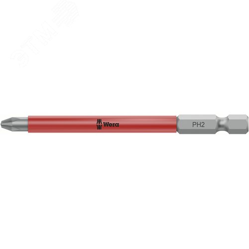 Бита 853/4 ACR SL PH вязкая твёрдость пластиковая оболочка магнит насечки Anti Cam-Out Ribs против выскальзывания хвостовик шестигранный 1/4 E 6.3 PH 2X90 мм - фото 1