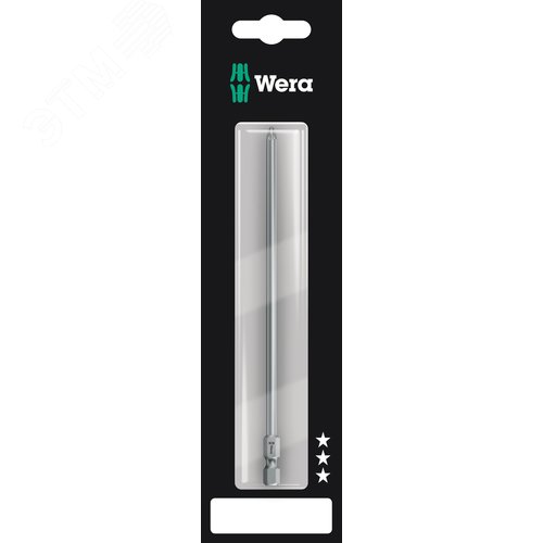 Бита 855/4 Z PZ SB вязкая твёрдость хвостовик шестигранный 1/4 E 6.3 PZ 1X152 мм с держателем-еврослот для подвеса - фото 1