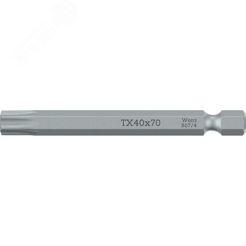 Изображение товара Бита 867/4 Z TORX вязкая твердость хвостовик 1/4 E 6.3 TX 8X70 мм (шт)