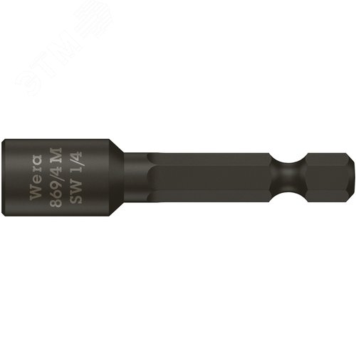 Головка торцевая 869/4 M с магнитом хвостовик 1/4 E 6.3 1/4X50 мм - фото 1