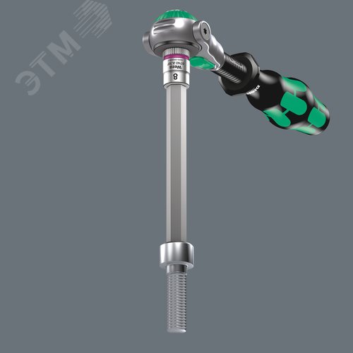 Набор головок торцевых 8740 A HF 1 Zyklop со вставкой под внутренний шестигранник с функцией фиксации крепежа DR 1/4 5 предметов комплектация: 5x 8740 A HF Головка торцевая со вставкой Zyklop с приводом 1/4 с функцией фиксации крепежа: 4.0x100.0 5.0x100.0 - фото 3