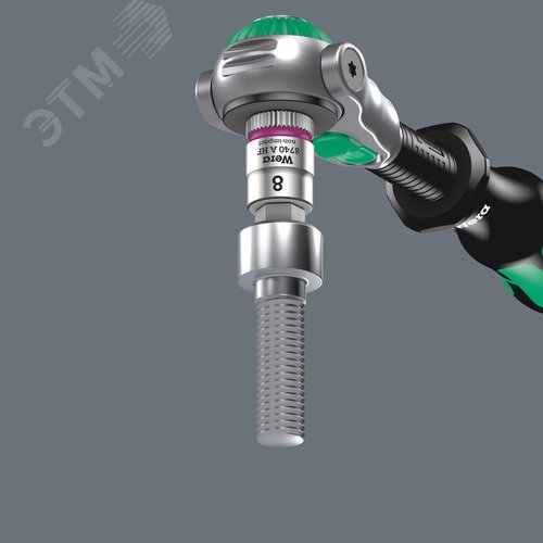 Головка торцевая 8740 A Hex-Plus HF Zyklop со вставкой под внутренний шестигранник DR 1/4 с функцией фиксации крепежа 6X100 мм - фото 3