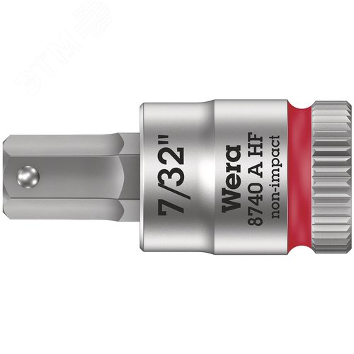 Головка торцевая 8740 A Hex-Plus HF Zyklop со вставкой под внутренний шестигранник DR 1/4 с функцией фиксации крепежа 7/32X28 мм - фото 1