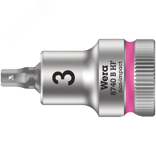 Головка торцевая 8740 B Hex-Plus HF Zyklop со вставкой под внутренний шестигранник DR 3/8 с функцией фиксации крепежа 3X35 мм - фото 1