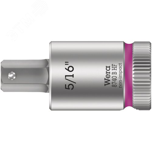 Головка торцевая 8740 B Hex-Plus HF Zyklop со вставкой под внутренний шестигранник DR 3/8 с функцией фиксации крепежа 5/16X38.5 мм - фото 1