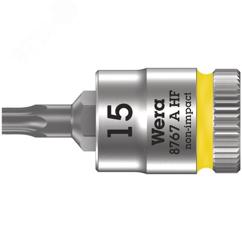 Головка торцевая 8767 A HF TORX Zyklop со вставкой DR 1/4 с функцией фиксации крепежа TX 15X28 мм - фото 1