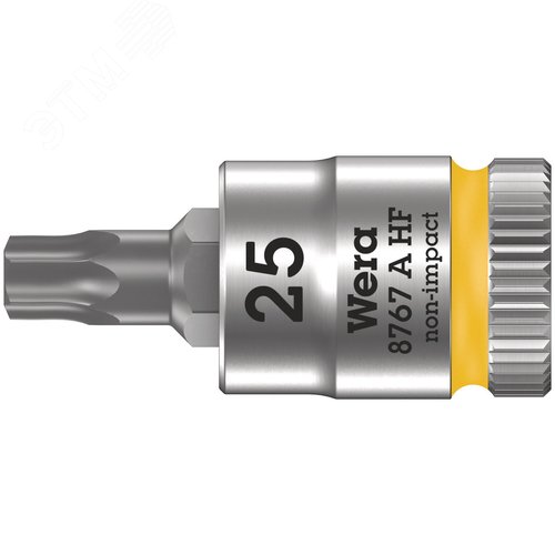Головка торцевая 8767 A HF TORX Zyklop со вставкой DR 1/4 с функцией фиксации крепежа TX 25X28 мм - фото 1