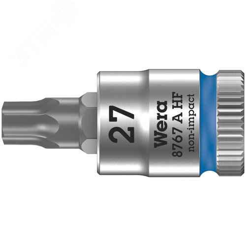 Головка торцевая 8767 A HF TORX Zyklop со вставкой DR 1/4 с функцией фиксации крепежа TX 27X28 мм - фото 1