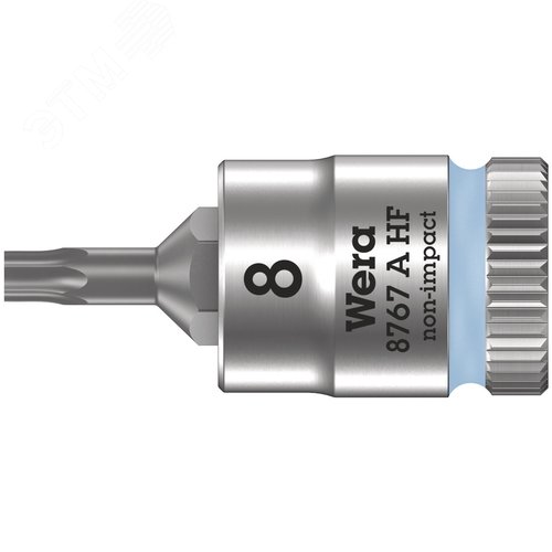 Головка торцевая 8767 A HF TORX Zyklop со вставкой DR 1/4 с функцией фиксации крепежа TX 8X28 мм - фото 1