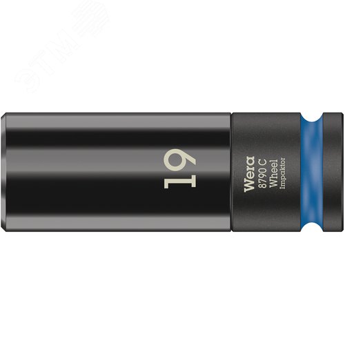 Головка торцевая ударная шестигранная 8790 C Wheel Impaktor DR 1/2 19X85 мм с пластиковой обоймой для защиты колёсного диска - фото 1