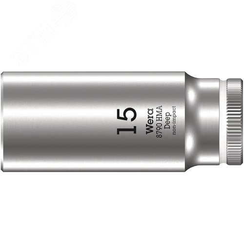 Головка торцевая шестигранная 8790 HMA Deep DR 1/4 глубокая 15X50 мм - фото 1