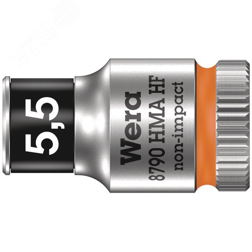 Головка торцевая шестигранная 8790 HMA HF Zyklop DR 1/4 с функцией фиксации крепежа 5.5X23 мм - фото 1