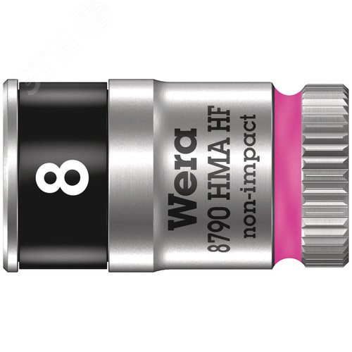 Головка торцевая шестигранная 8790 HMA HF Zyklop DR 1/4 с функцией фиксации крепежа 8X23 мм - фото 1