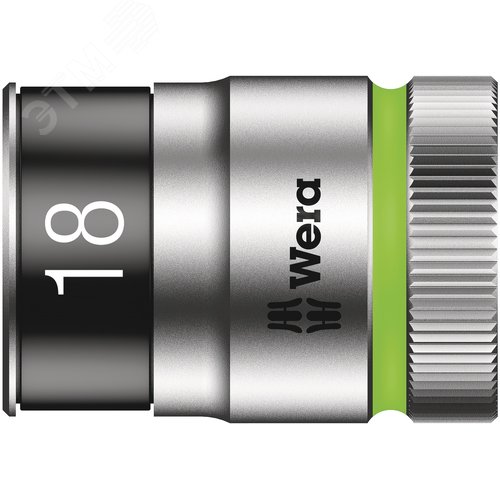 Головка торцевая шестигранная 8790 HMC HF Zyklop DR 1/2 с фиксацией крепежа 18X37 мм - фото 1