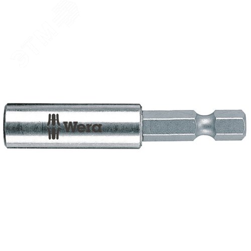 Изображение товара Битодержатель 899/4/1K с втулкой из нержавеющей стали стопорным кольцом и магнитом хвостовик 1/4 E 6.3 для бит 1/4 С 6.3 50 мм (шт)