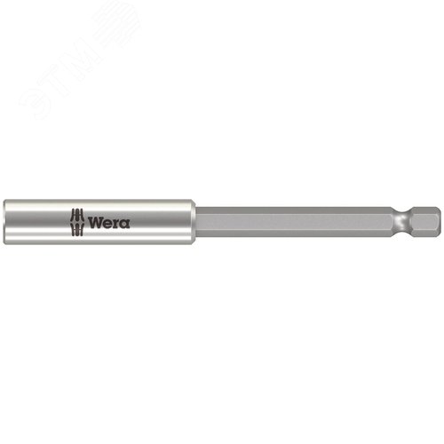 Битодержатель 899/4/1 100 с втулкой из нержавеющей стали стопорным кольцом и магнитом хвостовик 1/4 E 6.3 для бит 1/4 С 6.3 100 мм - фото 1