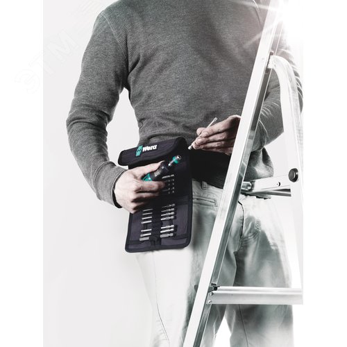 Набор бит с рукояткой-битодержателем и патроном Rapidaptor 17 предметов. Набор Kraftform Kompakt 60 KK - фото 3