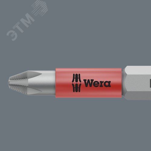 Бита 853/4 ACR SL PH вязкая твёрдость пластиковая оболочка магнит насечки Anti Cam-Out Ribs против выскальзывания хвостовик шестигранный 1/4 E 6.3 PH 2X150 мм - фото 3