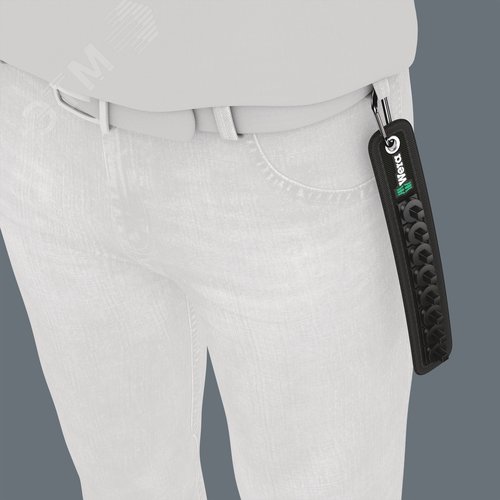 Пояс матерчатый Belt A 0/8 на 8 торцевых головок DR 1/4 пустой комплектация: 1x Пояс A (матерчатый) на 8 инструментов неукомплектованный 39X220 мм 1x Набор полосок на липучках 30 200X30 мм - фото 4