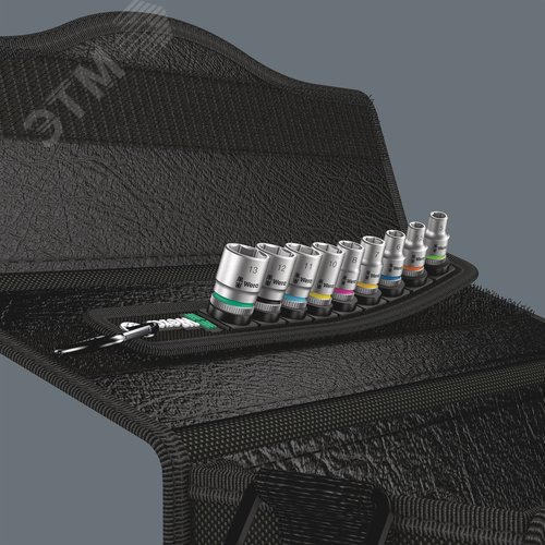 Набор торцевых головок Belt A 4 Zyklop 1/4 9 предметов комплектация: 9x 8790 HMA торцевая головка Zyklop 1/4: 5.0x23.0 5.5x23.0 6.0x23.0 7.0x23.0 8.0x23.0 10.0x23.0 11.0x23.0 12.0x23.0 13.0x23.0 1x Пояс A (матерчатый) на 9 инструментов неукомплектованный  - фото 8