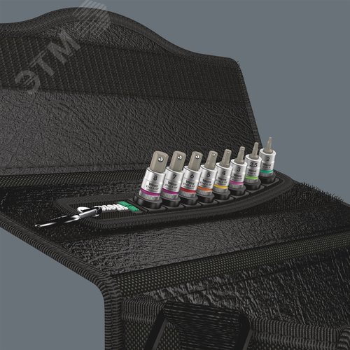 Набор головок торцевых со вставкой под внутренний шестигранник Belt A 2 Hex-Plus Zyklop с функцией фиксации крепежа DR 1/4 8 предметов комплектация: 2x 8740 A Головка торцевая со вставкой Zyklop с приводом 1/4: 2.0x28.0 2.5x28.0 6x 8740 A HF Головка торце - фото 8