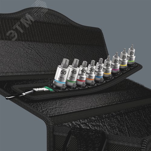 Набор головок торцевых со вставкой Belt B 3 TORX HF Zyklop с функцией фиксации крепежа DR 3/8 9 предметов комплектация: 9x 8767 B HF TORX Головка торцевая со вставкой Zyklop с приводом 3/8 с функцией фиксации крепежа: TX 10x35.0 TX 15x35.0 TX 20x35.0 TX 2 - фото 8