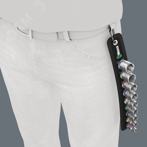 Набор торцевых головок Belt B 4 Zyklop DR 3/8 9 предметов комплектация: 9x 8790 HMB торцевая головка Zyklop 3/8: 8.0x29.0 10.0x29.0 12.0x29.0 13.0x29.0 15.0x29.0 16.0x30.0 17.0x30.0 18.0x30.0 19.0x30.0 1x Belt B (матерчатый) на 9 инструментов неукомплекто - фото 8