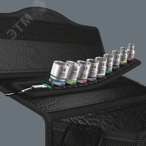 Набор торцевых головок Belt B 4 Zyklop DR 3/8 9 предметов комплектация: 9x 8790 HMB торцевая головка Zyklop 3/8: 8.0x29.0 10.0x29.0 12.0x29.0 13.0x29.0 15.0x29.0 16.0x30.0 17.0x30.0 18.0x30.0 19.0x30.0 1x Belt B (матерчатый) на 9 инструментов неукомплекто - фото 7