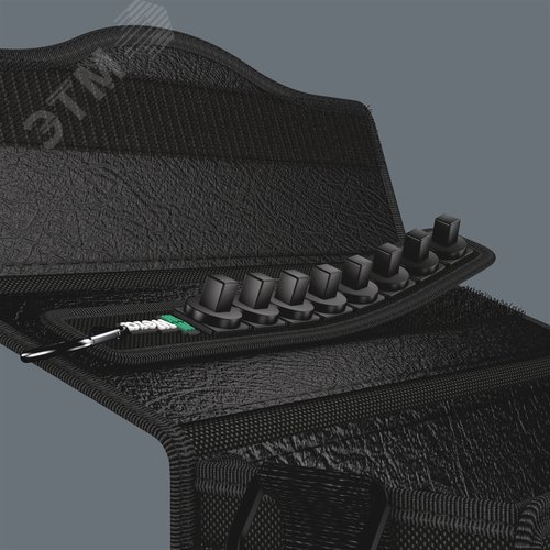 Пояс матерчатый Belt B 0/8 на 8 торцевых головок DR 3/8 пустой комплектация: 1x Belt B (матерчатый) на 8 инструментов неукомплектованный 45X275 мм 1x Набор полосок на липучках 30 200X30 мм - фото 4