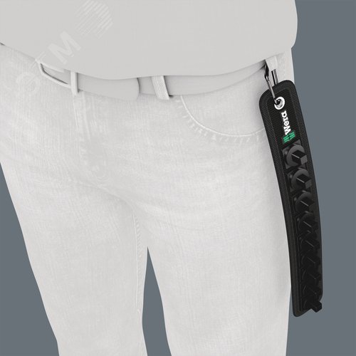 Пояс матерчатый Belt B 0/9 на 9 торцевых головок DR 3/8 пустой комплектация: 1x Belt B (матерчатый) на 9 инструментов неукомплектованный 45X310 мм 1x Набор полосок на липучках 30 200X30 мм - фото 5