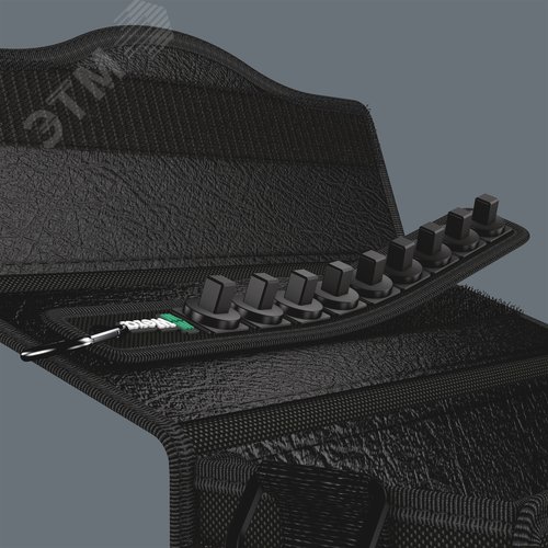 Пояс матерчатый Belt B 0/9 на 9 торцевых головок DR 3/8 пустой комплектация: 1x Belt B (матерчатый) на 9 инструментов неукомплектованный 45X310 мм 1x Набор полосок на липучках 30 200X30 мм - фото 4