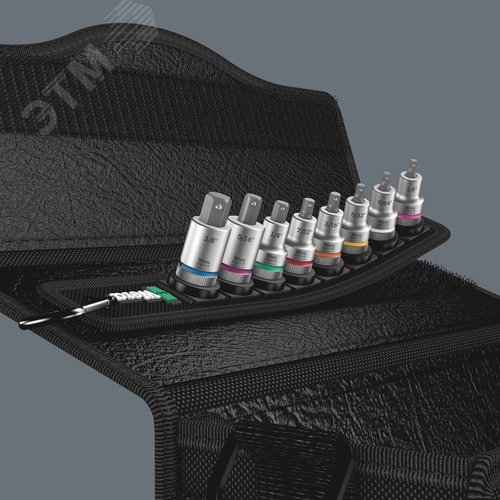 Набор головок торцевых со вставкой под внутренний шестигранник Belt B Imperial 1 Zyklop с функцией фиксации крепежа DR 3/8 8 предметов комплектация: 8x 8740 B HF Головка торцевая со вставкой Zyklop с приводом 3/8 с функцией фиксации крепежа: 1/8x35.0 9/64 - фото 8