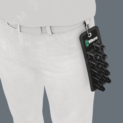 Прочный матерчатый пояс Belt B VDE на 10 отверточных головок DR 3/8 пустой неукомплектованный - фото 5