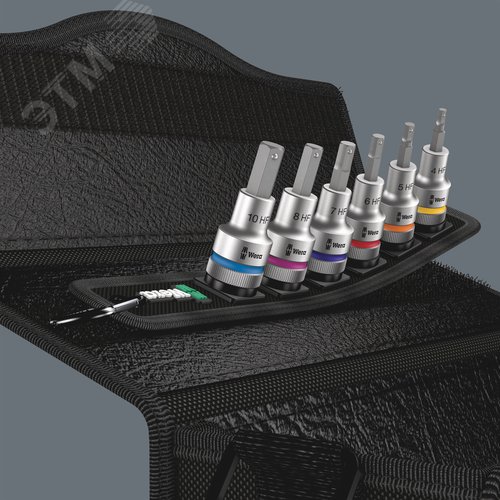 Набор головок торцевых со вставкой под внутренний шестигранник Belt C 2 Zyklop с функцией фиксации крепежа DR 1/2 6 предметов комплектация: 6x 8740 C HF Головка торцевая со вставкой Zyklop с приводом 1/2 с функцией фиксации крепежа: 5.0x60.0 4.0x60.0 6.0x - фото 8