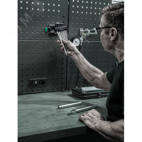 Набор Г-образных ключей, хромированных, 9 предметов, 1.5/2/2.5/3/4/5/6/8/10 мм, 950/9 Hex-Plus 8 - фото 2