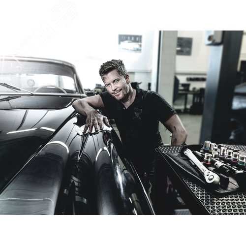 Набор с трещоткой 8100 SC 8 Zyklop Metal Switch с реверсом DR 1/2 28 предметов - фото 3