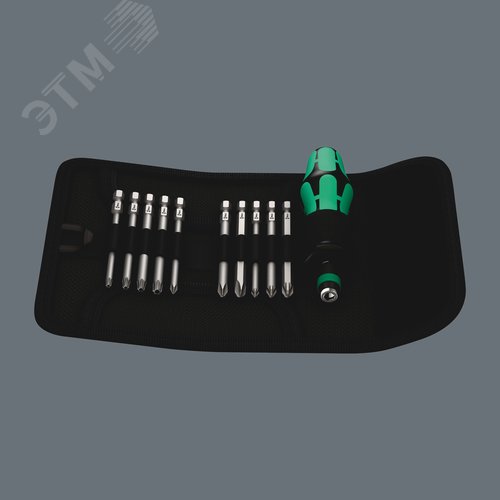 Набор бит с рукояткой-битодержателем и патроном Rapidaptor 11 предметов. Набор Kraftform Kompakt 41 - фото 9