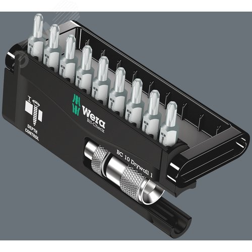 Набор бит Bit-Check 10 Drywall 1 с битодержателем для гипсокартона 10 предметов - фото 4