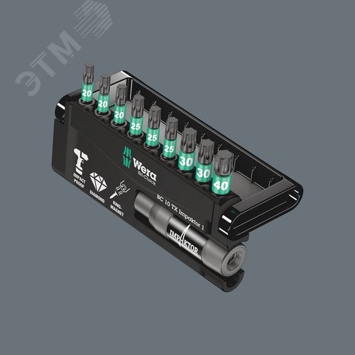 Набор ударных бит с битодержателем Bit-Check 10 TX Impaktor 1 10 предметов - фото 3