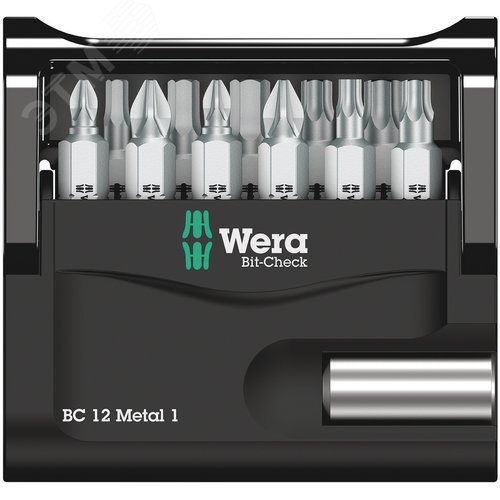 Набор бит с битодержателем Bit-Check 12 Metal 1 для работ по металлу 12 предметов - фото 2