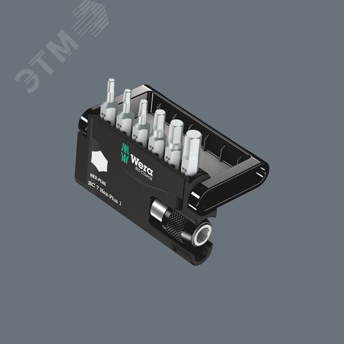 Набор бит с битодержателем Bit-Check 7 Hex-Plus 1 универсальное применение 7 предметов - фото 3