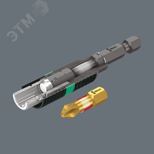 Бита биторсионная 867/1 BDC TORX SB алмазное покрытие хвостовик 1/4 C 6.3 TX 15X25 мм с держателем-еврослот - фото 8