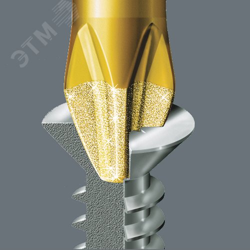 Бита биторсионная 867/1 BDC TORX SB алмазное покрытие хвостовик 1/4 C 6.3 TX 15X25 мм с держателем-еврослот - фото 5