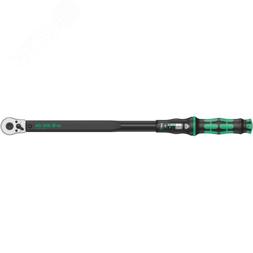 Изображение товара Ключ динамометрический с трещоткой с реверсом квадрат 1/2 DR 60-300 Нм погрешность ± 3% 595 мм. Click-Torque C 4 (шт)