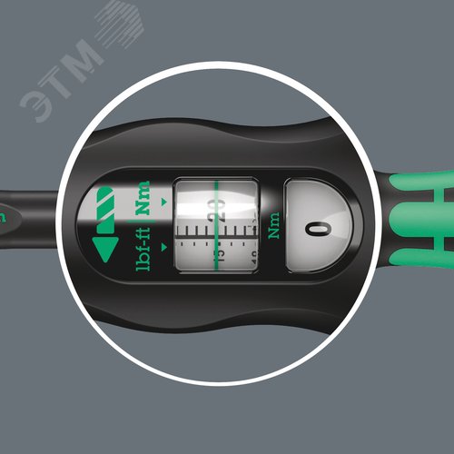 Ключ динамометрический с трещоткой с реверсом квадрат DR 1/4 2.5-25 Нм погрешность ± 4% 290 мм. Click-Torque A 5 - фото 5