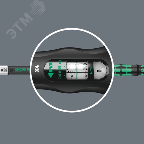 Ключ динамометрический для сменных насадок гнездо 14x18 мм 40-200 Нм погрешность ± 3% 480 мм. Click-Torque X 4 - фото 5