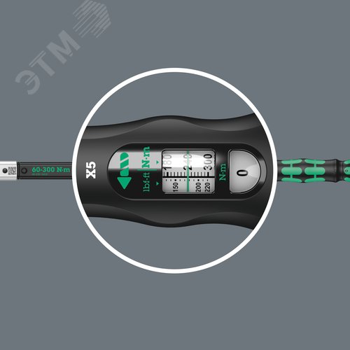 Ключ динамометрический для сменных насадок гнездо 14x18 мм 60-300 Нм погрешность ± 3% 570 мм. Click-Torque X 5 - фото 5