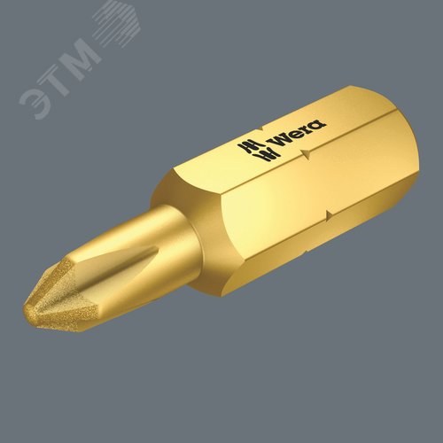 Бита 851/1 RDC PH алмазное покрытие узкий стержень для саморезов для гипсокартона хвостовик 1/4 C 6.3 PH 2X25 мм - фото 3