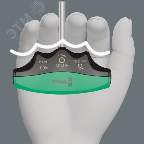 Индикатор крутящего момента с Т-образной рукояткой под внутренний шестигранник 400 Hex с фиксированным моментом затяжки с защитой от вмешательства в настройки 4X4.0 Нм - фото 5